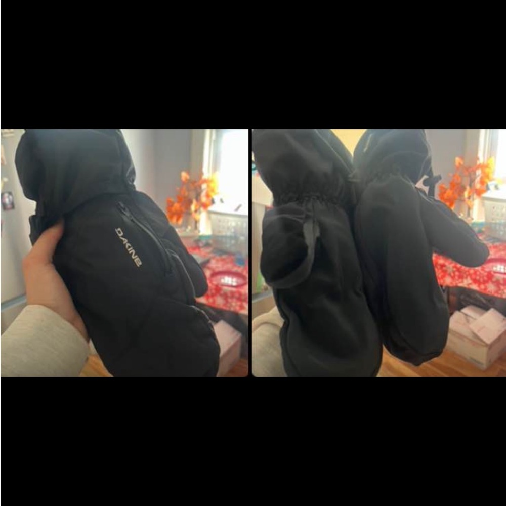 Dakine Black Ski Mittens